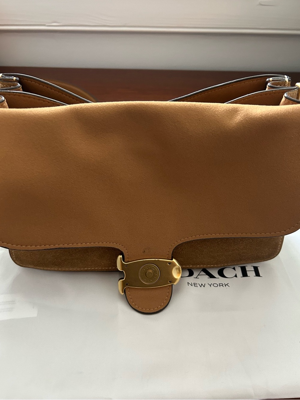 Coach Brown Suede Tabby Shoulder Bag with Gold Hardware - Picture 7 of 14